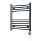 Zennor - Anthracite Electric Towel Rail H600mm x W500mm Straight 300w Thermostatic