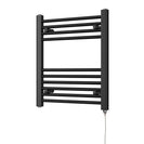 Zennor - Black Electric Towel Rail H600mm x W500mm Straight 200w Standard