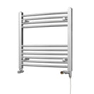 Zennor - Chrome Dual Fuel Towel Rail H600mm x W600mm Standard - Curved