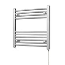 Zennor - Chrome Electric Towel Rail H600mm x W600mm Curved 200w Standard