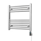 Zennor - Chrome Electric Towel Rail H600mm x W600mm Curved 200w Thermostatic WIFI