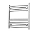 Zennor - Chrome Heated Towel Rail - H600mm x W600mm - Curved