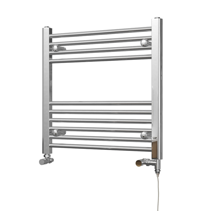 Zennor - Chrome Dual Fuel Towel Rail H600mm x W600mm Standard - Straight