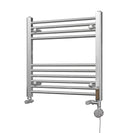 Zennor - Chrome Dual Fuel Towel Rail H600mm x W600mm Thermostatic - Straight