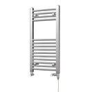 Zennor - Chrome Dual Fuel Towel Rail H800mm x W400mm Standard - Curved