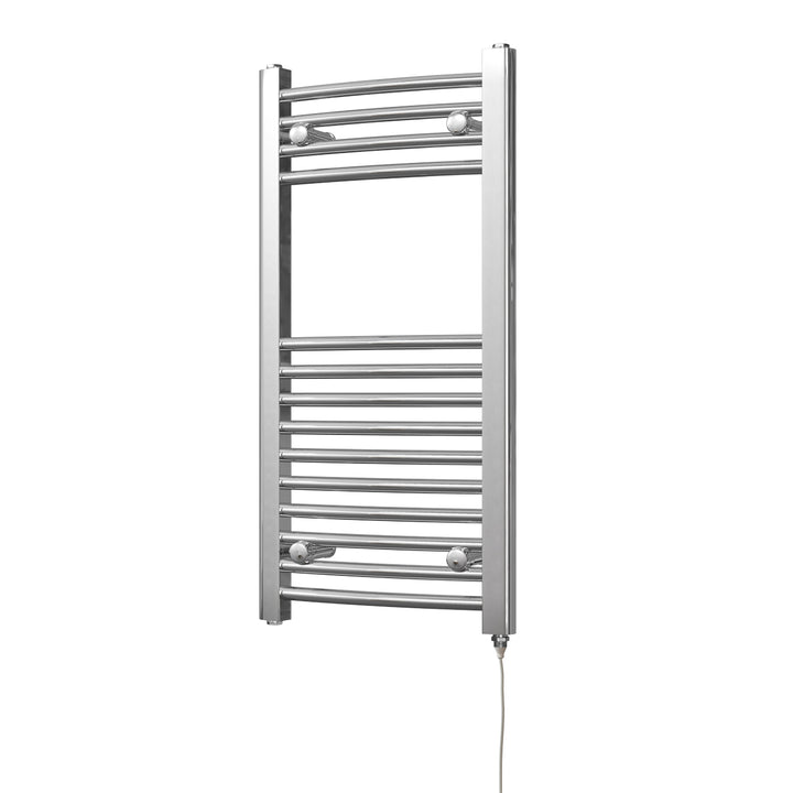 Zennor - Chrome Electric Towel Rail H800mm x W400mm Curved 200w Standard