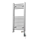 Zennor - Chrome Dual Fuel Towel Rail H800mm x W400mm Thermostatic WIFI - Curved
