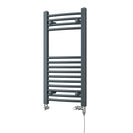 Zennor - Anthracite Dual Fuel Towel Rail H800mm x W400mm Standard - Curved