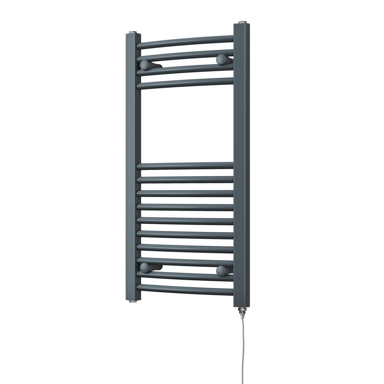 Zennor - Anthracite Electric Towel Rail H800mm x W400mm Curved 200w Standard