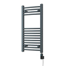 Zennor - Anthracite Electric Towel Rail H800mm x W400mm Curved 300w Thermostatic WIFI