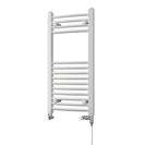 Zennor - White Dual Fuel Towel Rail H800mm x W400mm Standard - Curved
