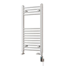 Zennor - White Dual Fuel Towel Rail H800mm x W400mm Thermostatic WIFI - Curved