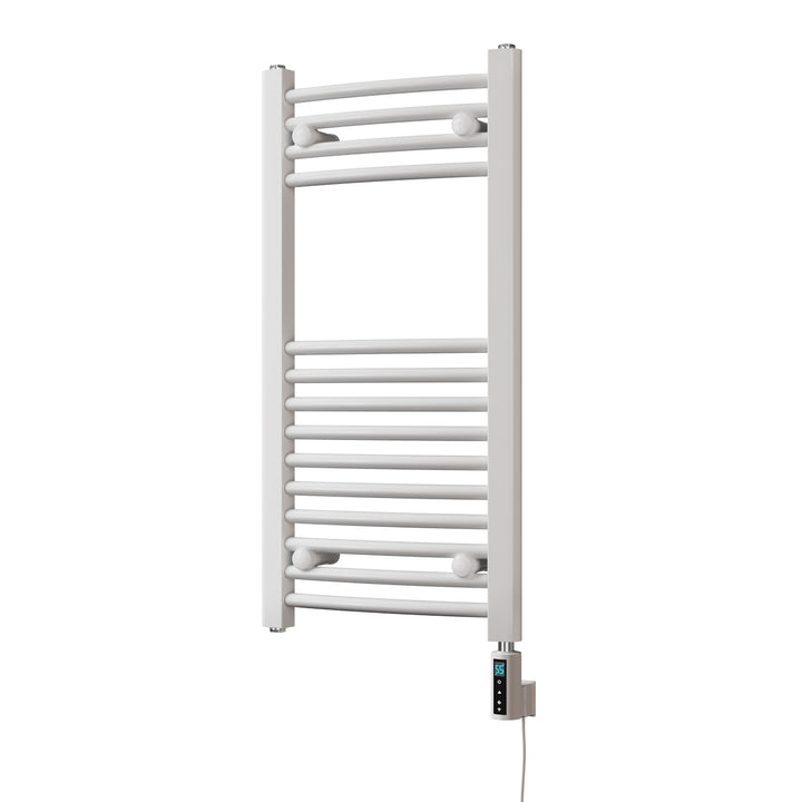 Zennor - White Electric Towel Rail H800mm x W400mm Curved 300w Thermostatic WIFI