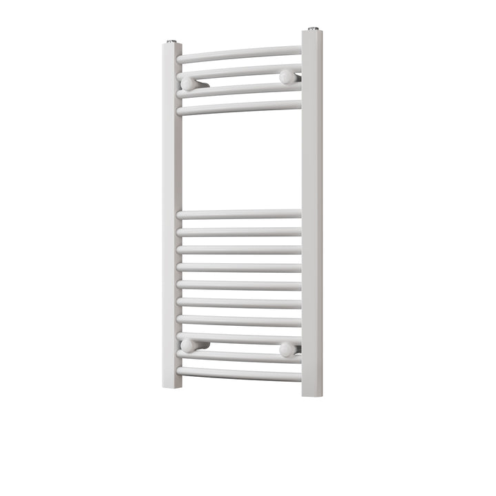 Zennor - White Heated Towel Rail - H800mm x W400mm - Curved