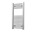 Zennor - Chrome Heated Towel Rail - H800mm x W400mm - Curved