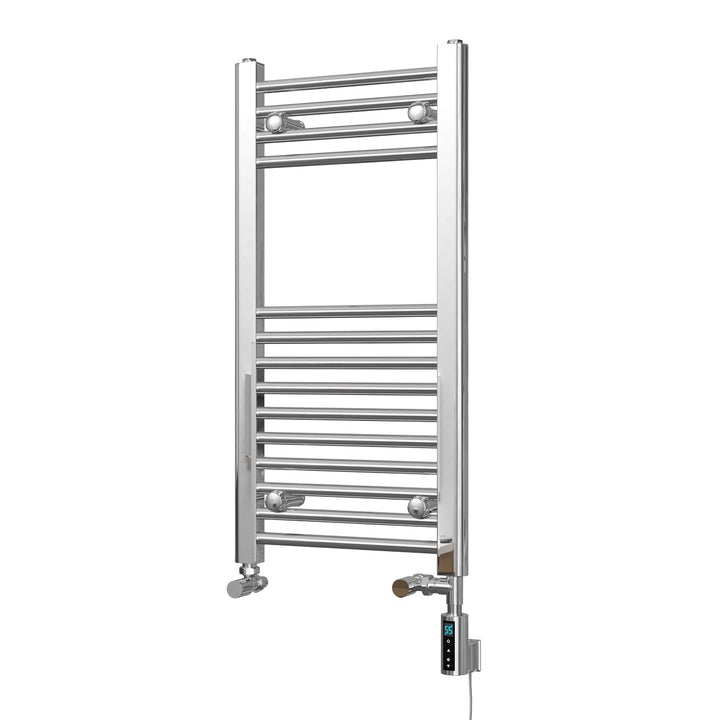 Zennor - Chrome Dual Fuel Towel Rail H800mm x W400mm Thermostatic WIFI - Straight