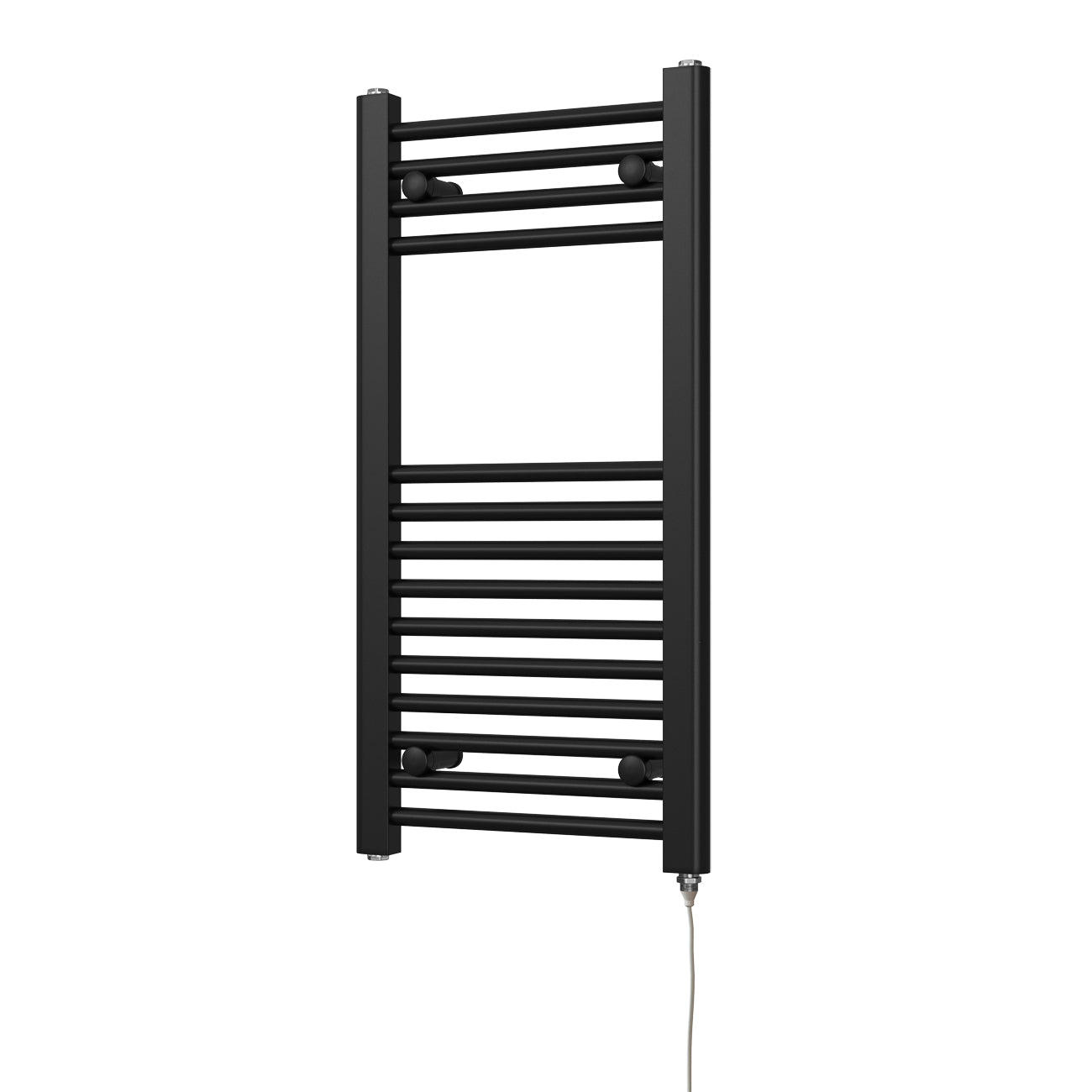 Zennor - Black Electric Towel Rail H800mm x W400mm Straight 200w Standard