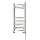 Zennor - White Dual Fuel Towel Rail H800mm x W400mm Standard - Straight