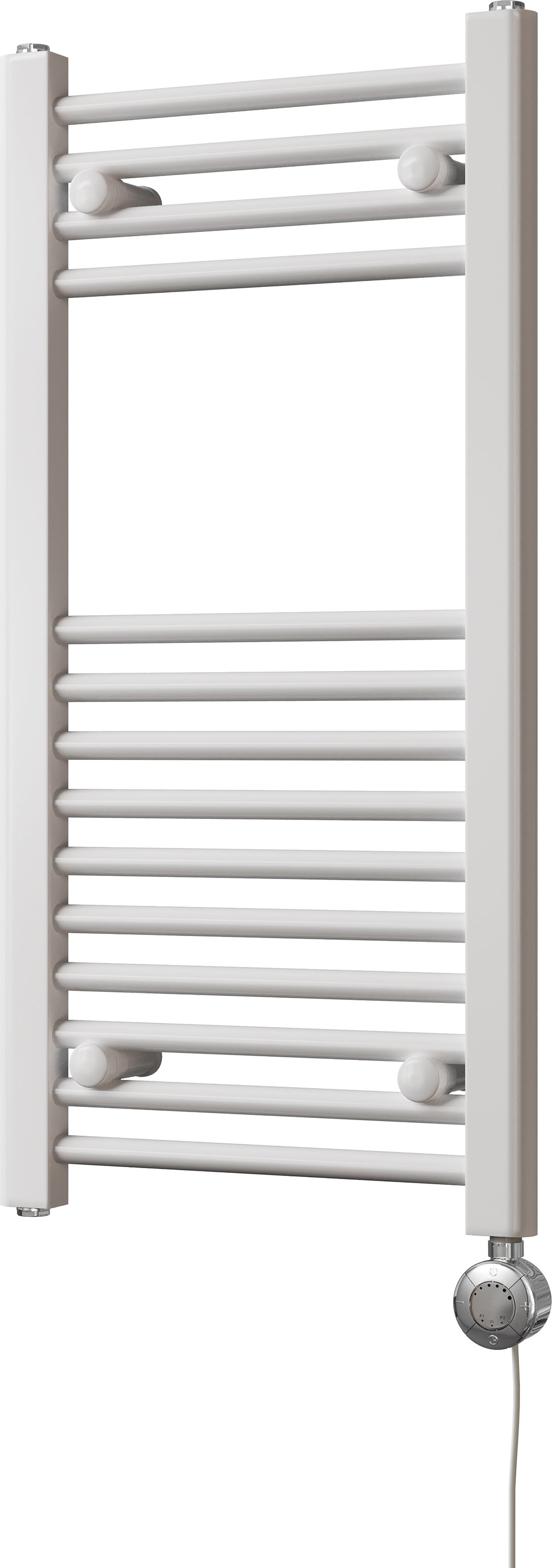 Zennor - White Electric Towel Rail H800mm x W400mm Straight 300w Thermostatic