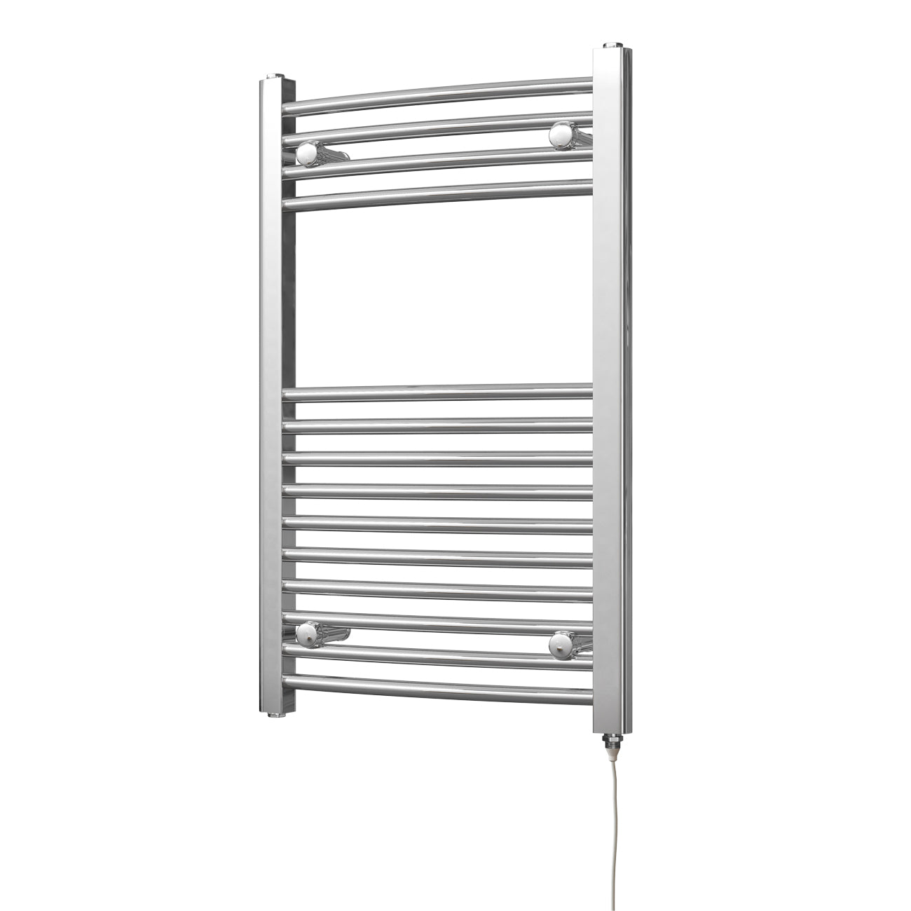 Zennor - Chrome Electric Towel Rail H800mm x W500mm Curved 200w Standard