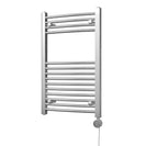 Zennor - Chrome Electric Towel Rail H800mm x W500mm Curved 300w Thermostatic
