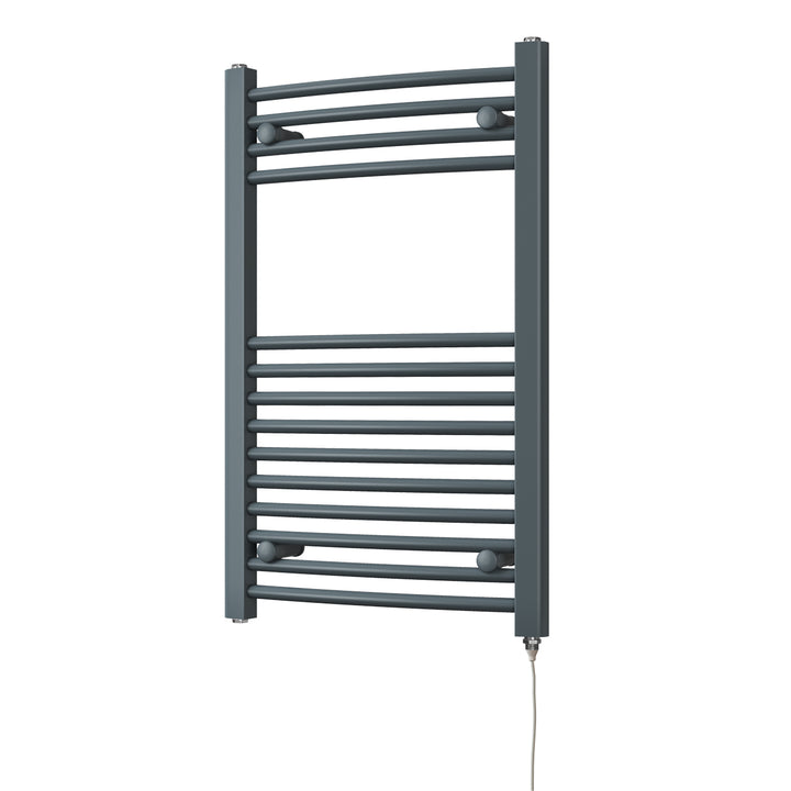 Zennor - Anthracite Electric Towel Rail H800mm x W500mm Curved 300w Standard