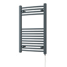 Zennor - Anthracite Electric Towel Rail H800mm x W500mm Curved 300w Standard