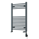 Zennor - Anthracite Dual Fuel Towel Rail H800mm x W500mm Thermostatic WIFI - Curved