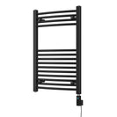 Zennor - Black Electric Towel Rail H800mm x W500mm Curved 300w Thermostatic WIFI