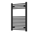 Zennor - Black Heated Towel Rail - H800mm x W500mm - Curved