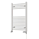 Zennor - White Dual Fuel Towel Rail H800mm x W500mm Standard - Curved