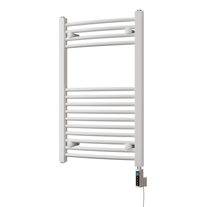 Zennor - White Electric Towel Rail H800mm x W500mm Curved 300w Thermostatic WIFI