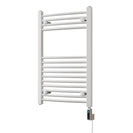 Zennor - White Electric Towel Rail H800mm x W500mm Curved 300w Thermostatic WIFI
