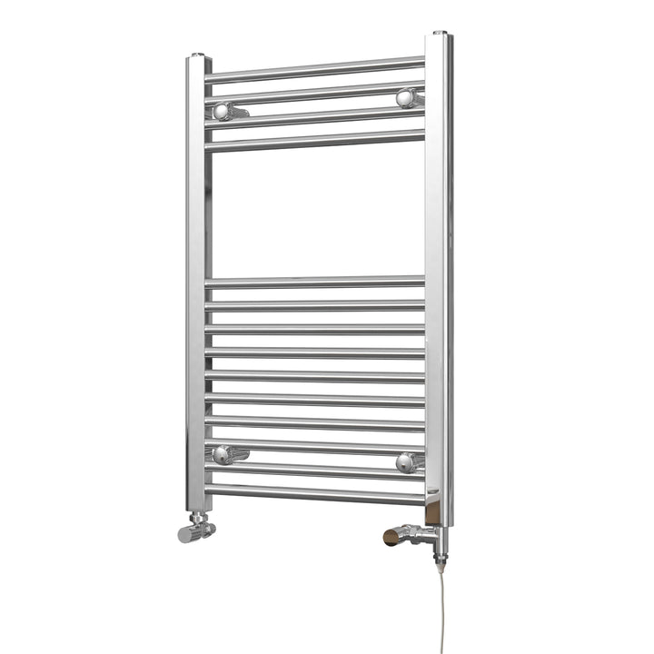 Zennor - Chrome Dual Fuel Towel Rail H800mm x W500mm Standard - Straight