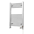 Zennor - Chrome Dual Fuel Towel Rail H800mm x W500mm Standard - Straight