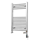 Zennor - Chrome Dual Fuel Towel Rail H800mm x W500mm Thermostatic WIFI - Straight