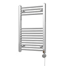 Zennor - Chrome Electric Towel Rail H800mm x W500mm Straight 200w Thermostatic