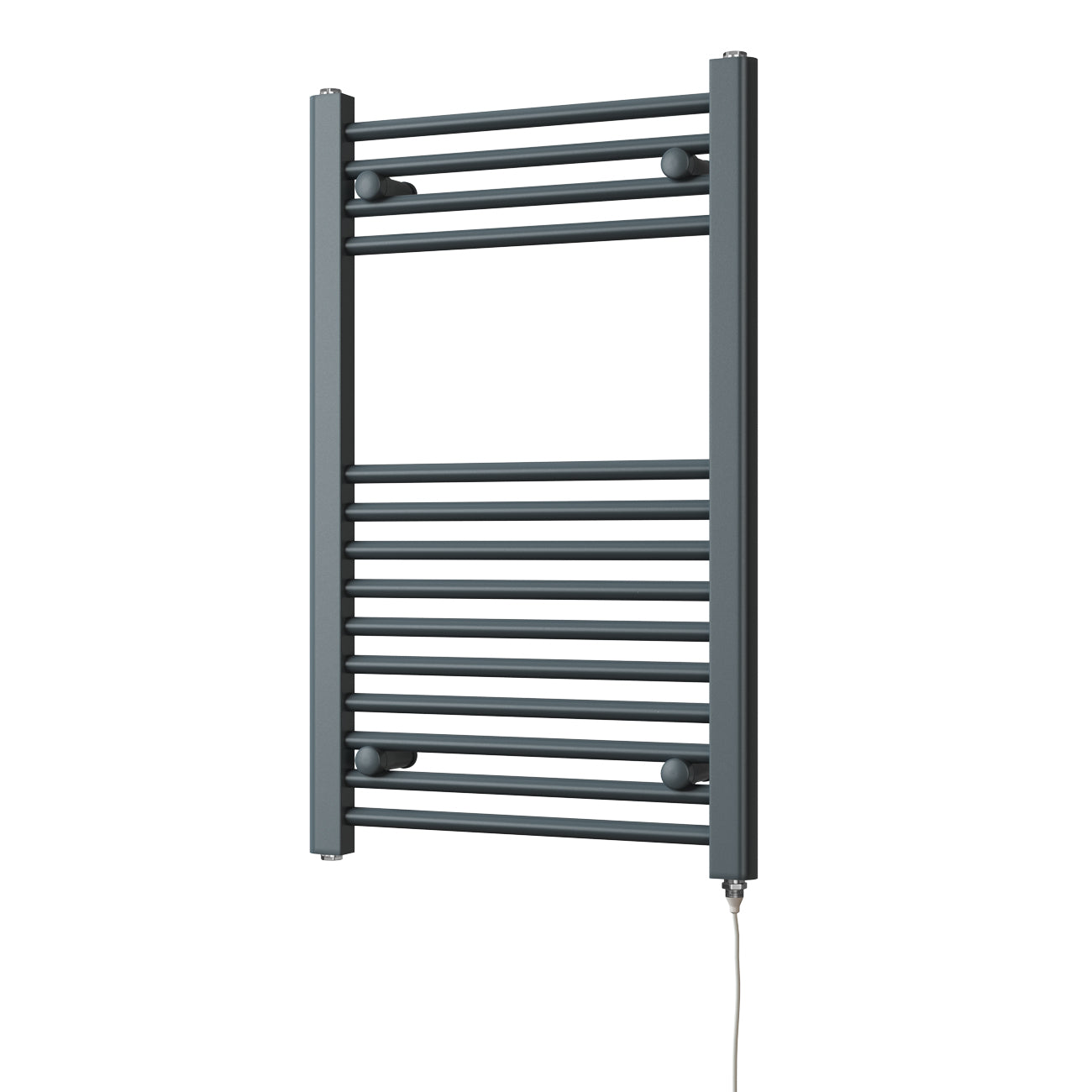 Zennor - Anthracite Electric Towel Rail H800mm x W500mm Straight 300w Standard