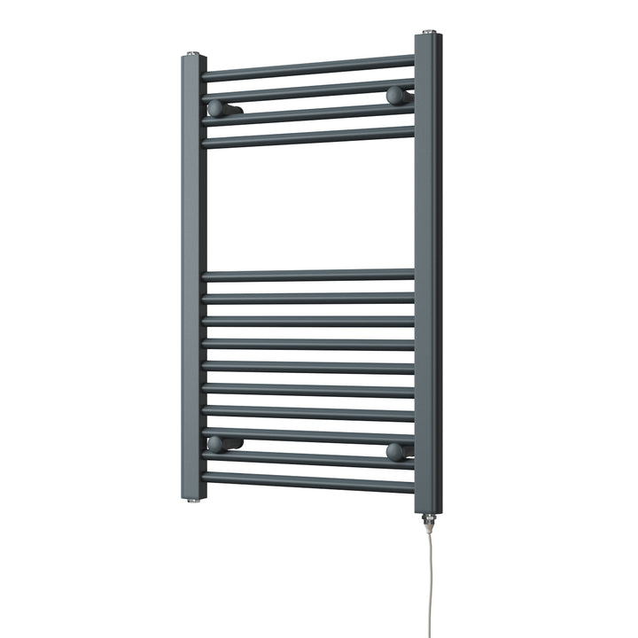 Zennor - Anthracite Electric Towel Rail H800mm x W500mm Straight 300w Standard