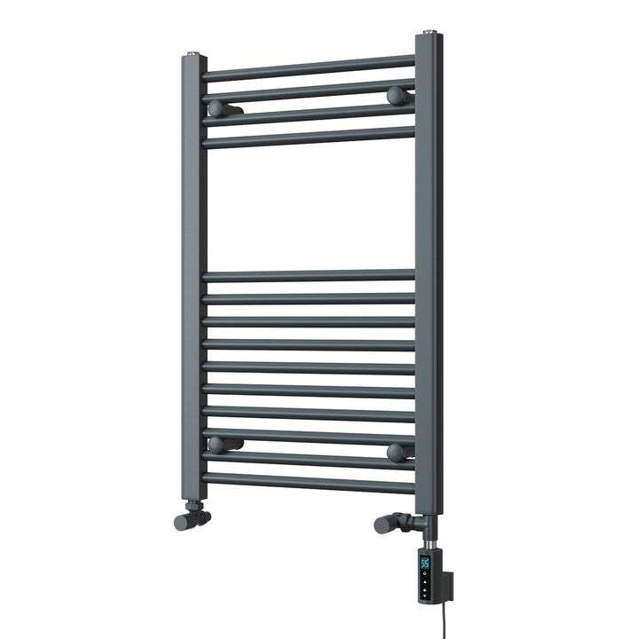 Zennor - Anthracite Dual Fuel Towel Rail H800mm x W500mm Thermostatic WIFI - Straight