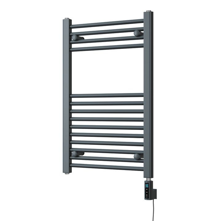 Zennor - Anthracite Electric Towel Rail H800mm x W500mm Straight 300w Thermostatic WIFI