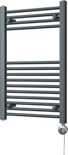 Zennor - Anthracite Electric Towel Rail H800mm x W500mm Straight 300w Thermostatic
