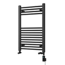 Zennor - Black Dual Fuel Towel Rail H800mm x W500mm Thermostatic WIFI - Straight