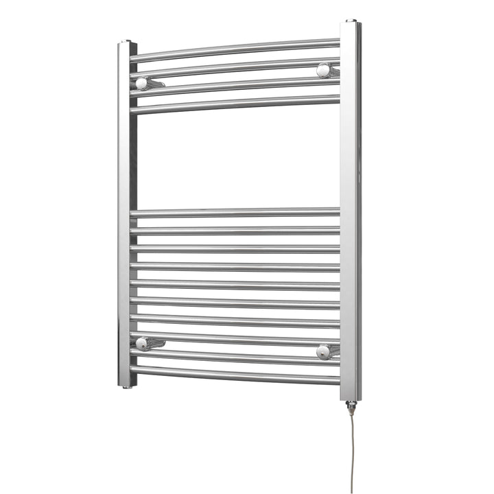 Zennor - Chrome Electric Towel Rail H800mm x W600mm Curved 200w Standard