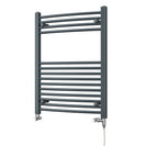 Zennor - Anthracite Dual Fuel Towel Rail H800mm x W600mm Standard - Curved