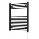 Zennor - Black Electric Towel Rail H800mm x W600mm Curved 400w Standard