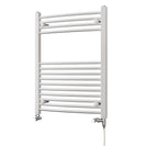 Zennor - White Dual Fuel Towel Rail H800mm x W600mm Standard - Curved