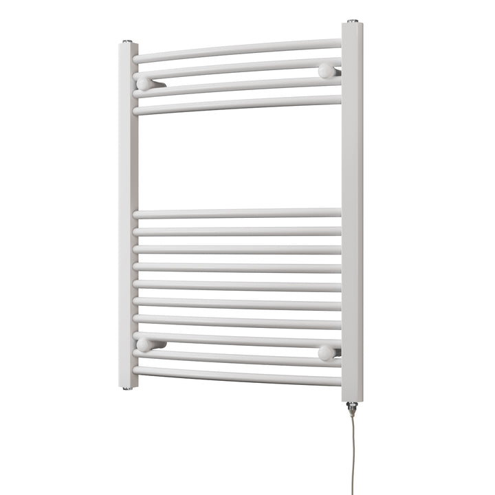 Zennor - White Electric Towel Rail H800mm x W600mm Curved 400w Standard