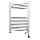 Zennor - Chrome Dual Fuel Towel Rail H800mm x W600mm Thermostatic WIFI - Straight