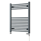 Zennor - Anthracite Dual Fuel Towel Rail H800mm x W600mm Standard - Straight